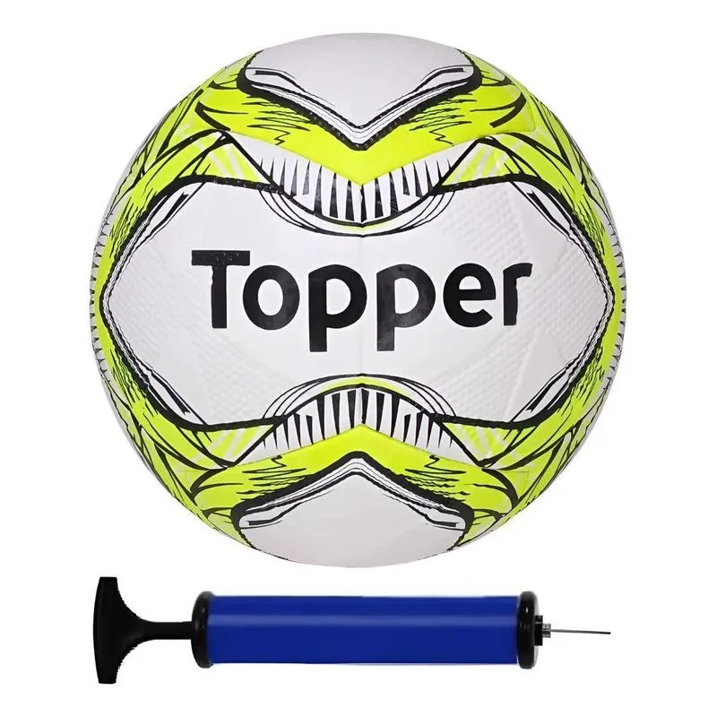 Bola Futebol Society Topper + C/bomba Amarelo