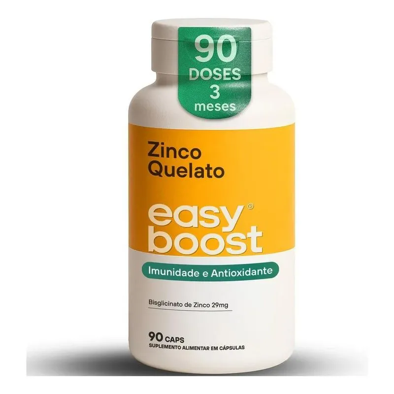 Zinco Quelato Easy Boost Bisglicinato 100% 29mg 90 Capsulas