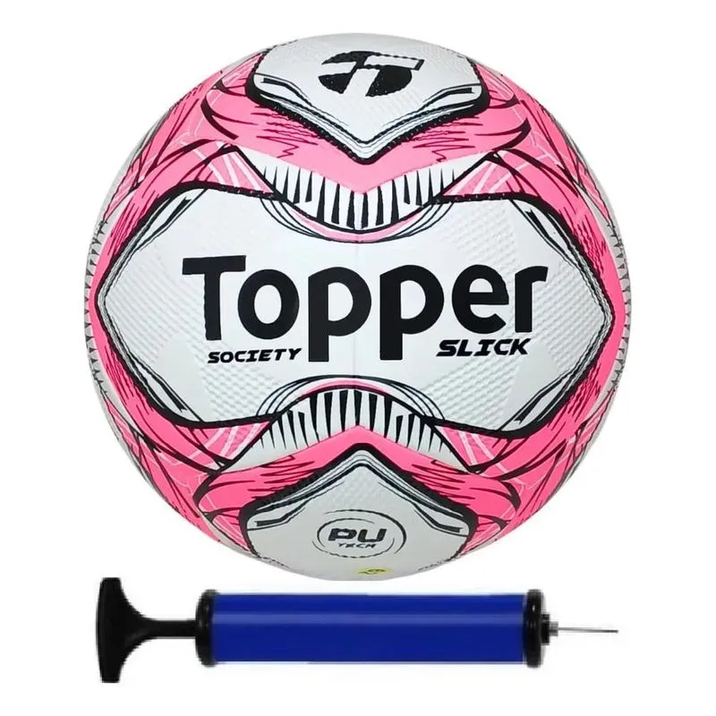 Bola Futebol Society Topper + Rosa-chiclete