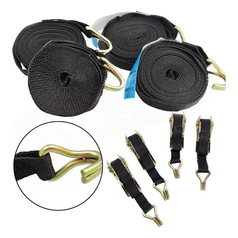 5x Kit 4 Jogos Cinta Catraca De Amarração Carga 800kg Bradoo