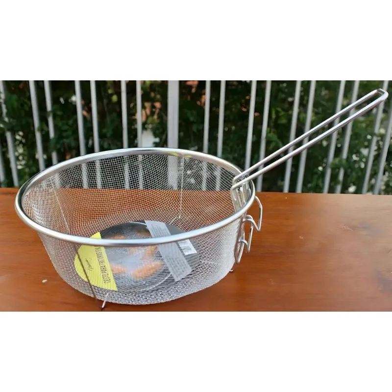 2x Cesto Para Fritura 23cm Fritadeira Reforçado Inox Mimo St