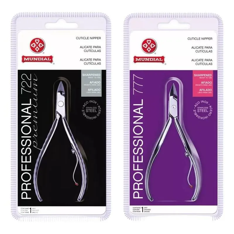 2x Kit Alicates Cutícula Mundial 777+722 Profissional Origin