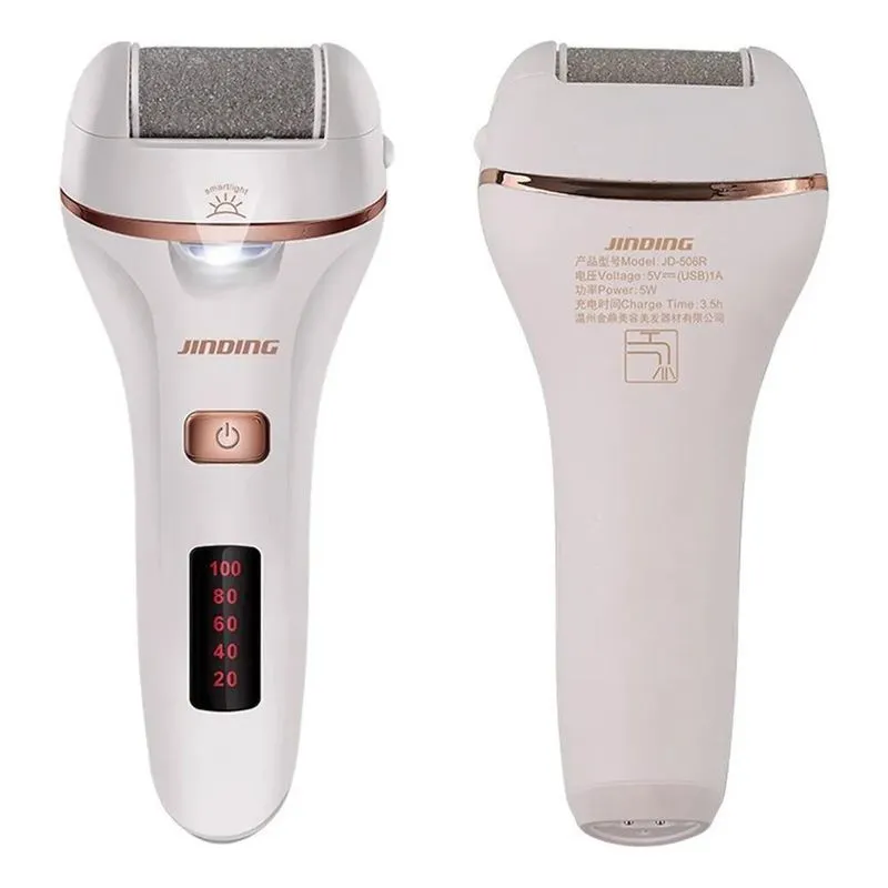 5x Pedicuro Elétrico Lixadora Recarregável + 6 Lixa Refil Ex