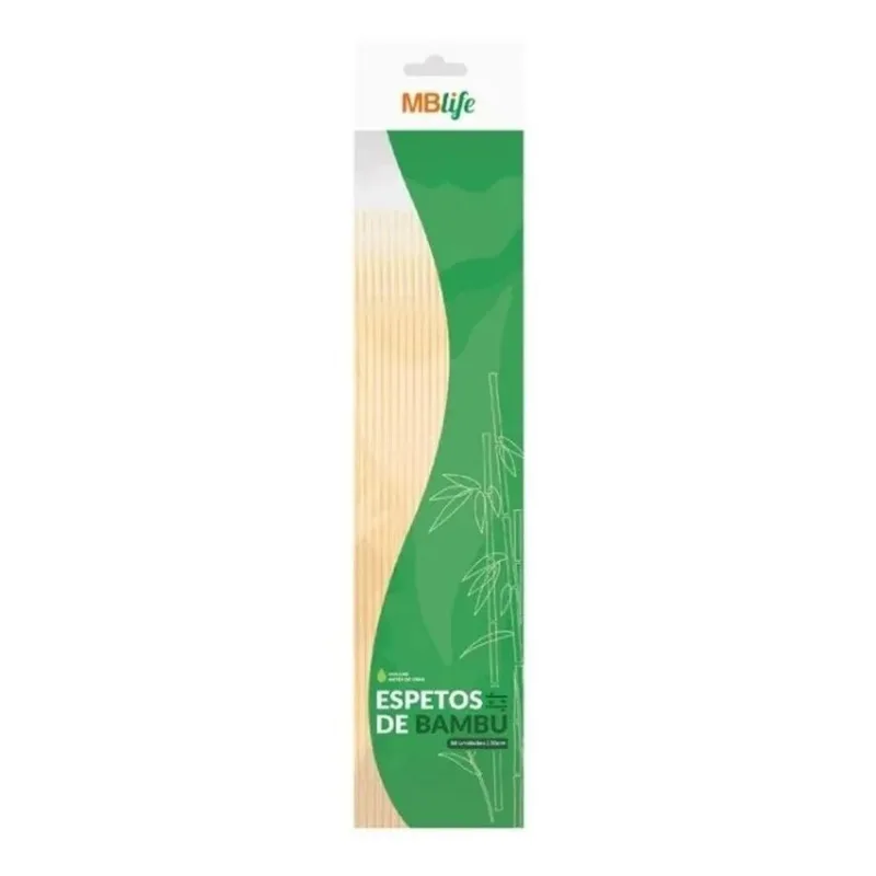 3x 100 Espetos De Bambu Espetinho Churrasco 30cm Madeira 2 P