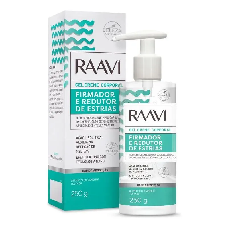 5x Gel Creme Firmador Fittie Redutor Raavi 250g Tipo De Emba