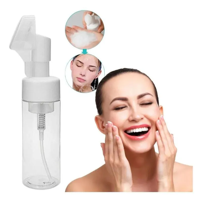 5x Frasco Pump Espumador Porta Sabonete Escova Silicone Limp