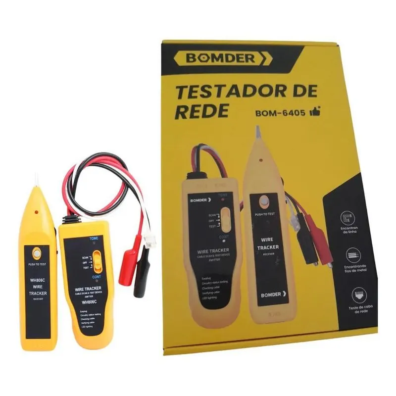 10x Kit Localizador E Testador De Cabo Bomder Rj45 Rj11