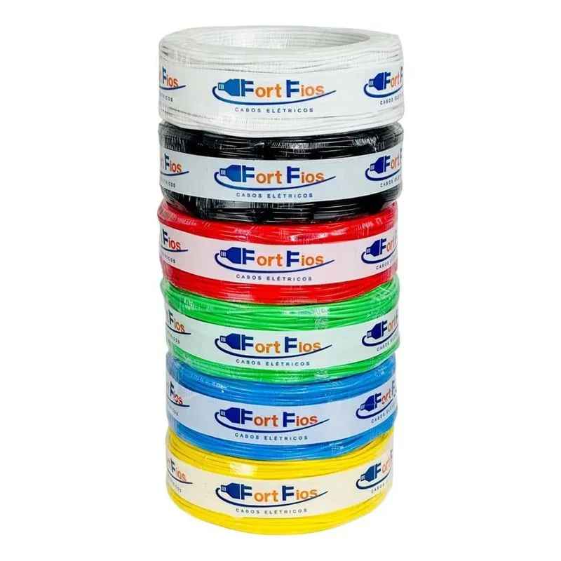 3x Fio Elétrico 1,5mm Cabo Flexível 1 5mm Rolo 50m Metros 75