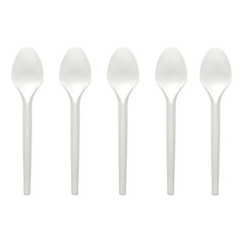 3x Colher Sobremesa Bolo Descartável 200 Unidades Branco