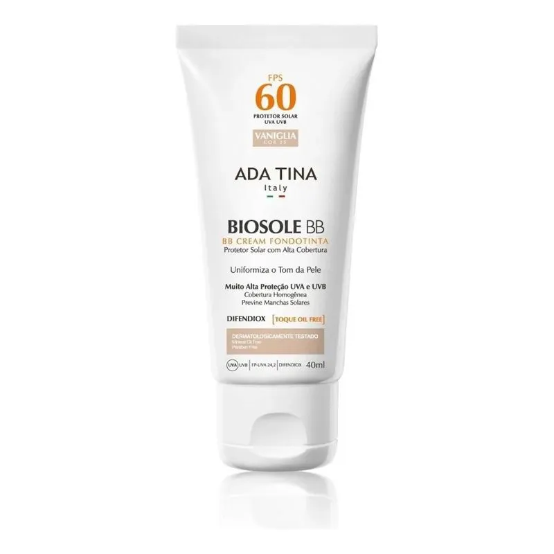10x Ada Tina Biosole Bb Fps 60 Vaniglia - Protetor Solar 40