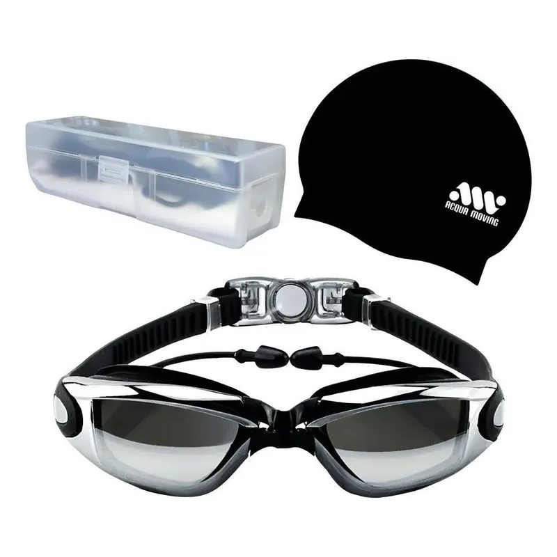 Oculos Natação Mergulho Kit Piscina Mar Aberto Espelhado - P