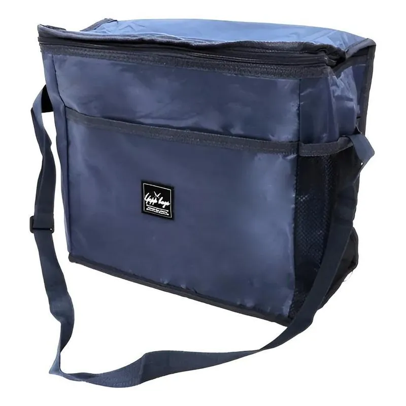 Bolsa Termica Cerveja Camping Praia 19l Bolso Zíp Azul-marinho