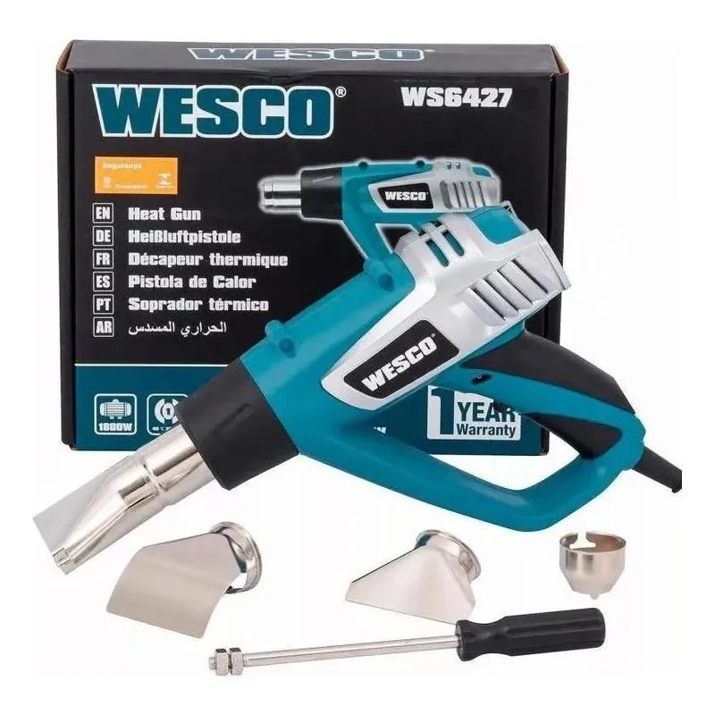 10x Soprador Térmico 1800w Ws6427 Wesco + Bicos