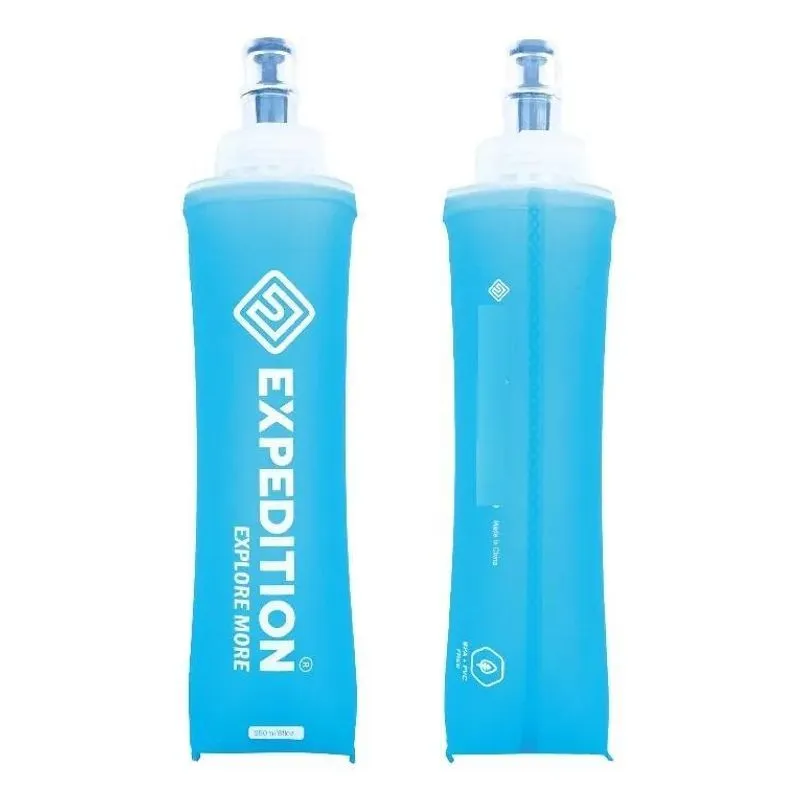 3x Kit 2 Garrafas Squeeze Soft Flask Silicone 250ml Cor Azul