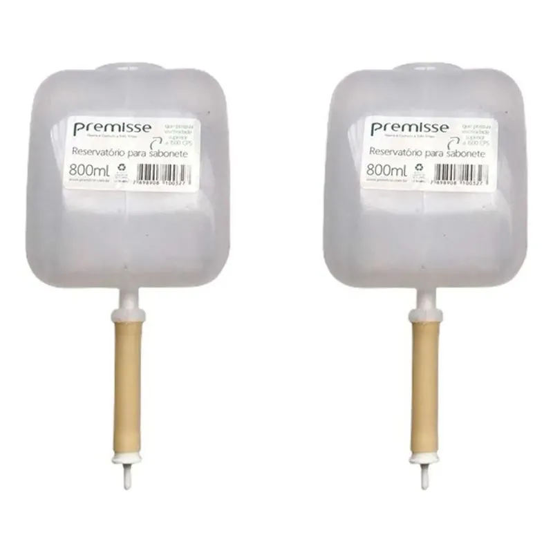 5x Kit 2 Reservatório 800ml Saboneteira Dispenser Velox Invo