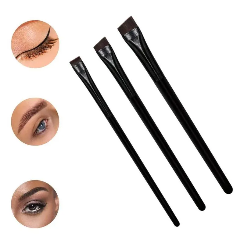 10x 3x Pincel Profissional Chanfrado Desing Sobrancelha Hen