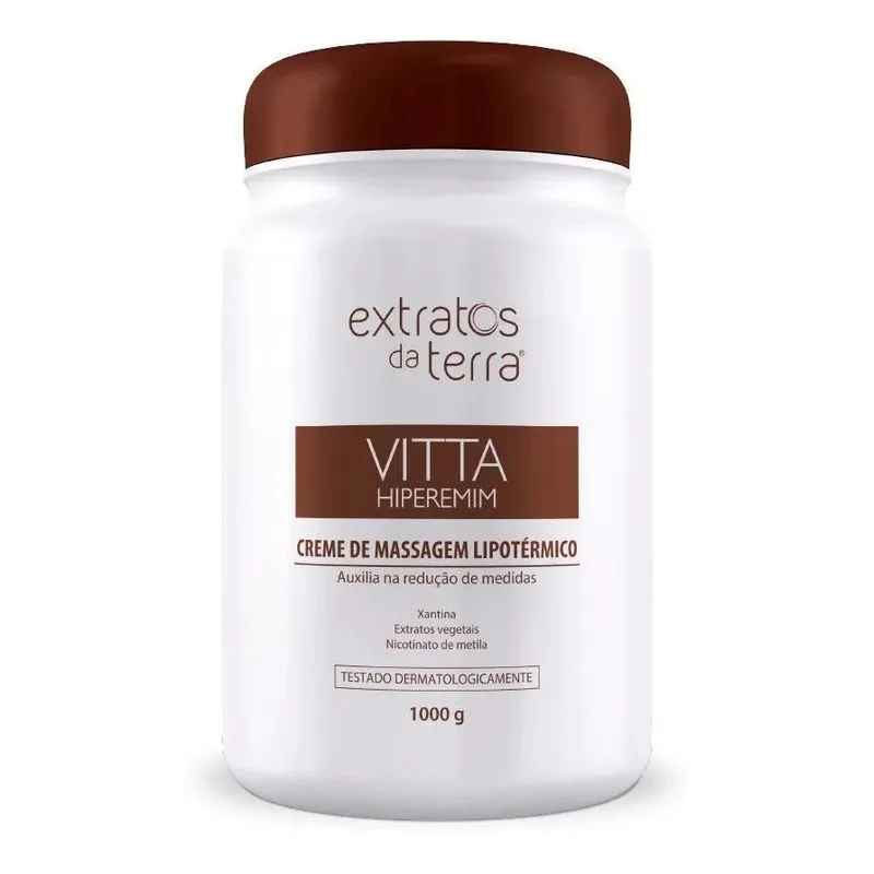 10x Creme De Massagem Vitta Hiperemim Lipotérmico Extratos
