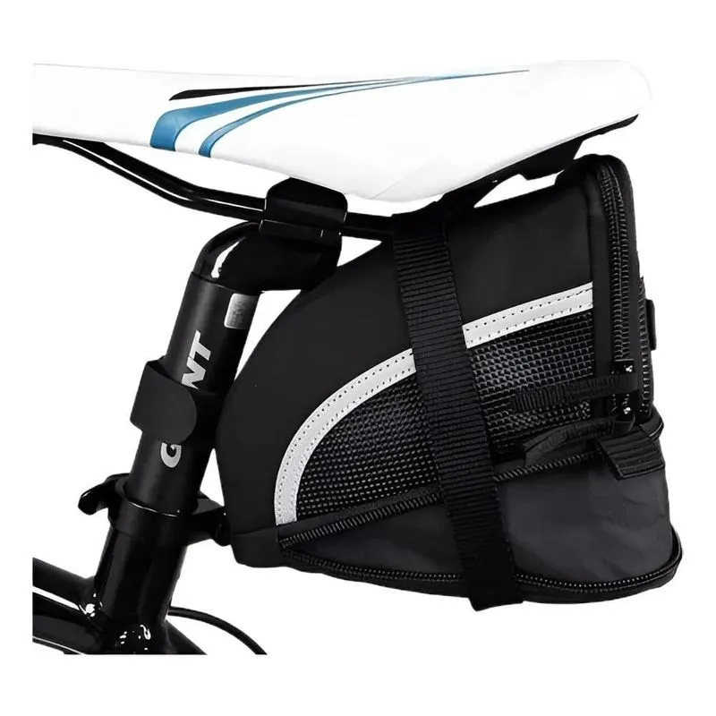3x Bolsa De Selim Para Bike C/refletor E Zíper Expansivel To