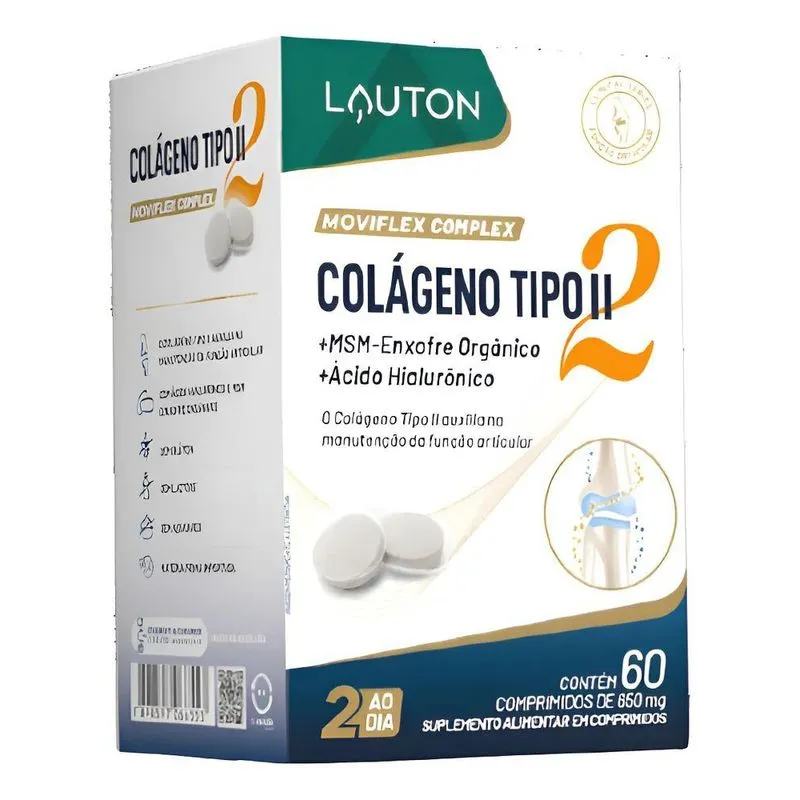 Moviflex Colágeno Tipo 2 + Hialurônico + Msm 60cáps Lauton