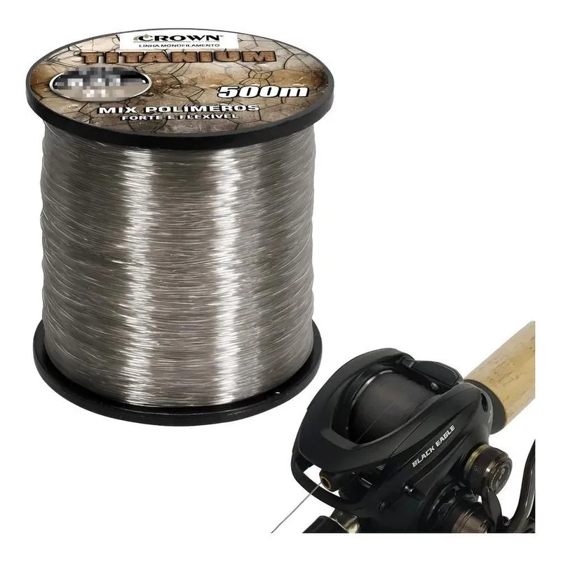 Linha Pesca Monof Titanium Crown 0,28 0,33 0,37 Marrom 0,40