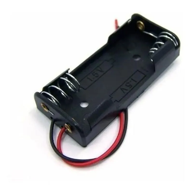 5x Suporte Para 2 Pilhas Aa Preto - 10 Unidades