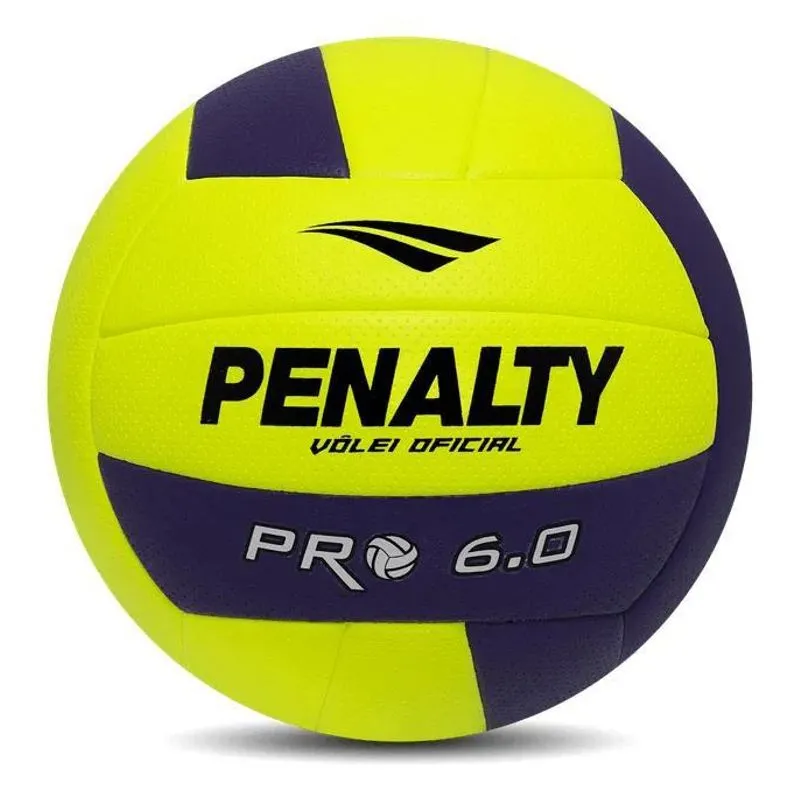 3x Bola De Vôlei 6.0 Pro Amarela E Azul Penalty