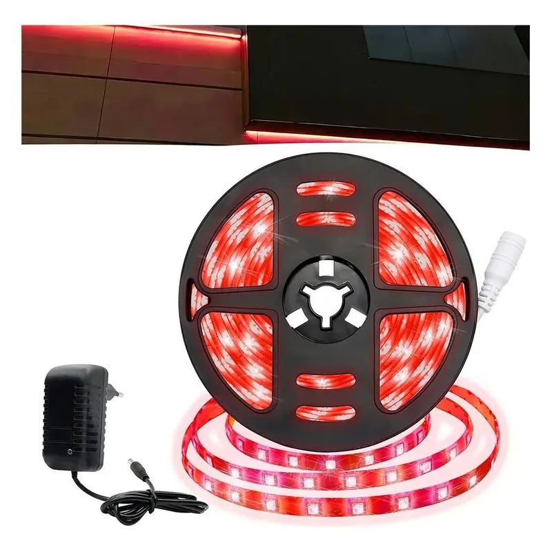 3x Fita Led 2835 Rolo 5 Metros 300leds Ip20 Dupla Face + Fon