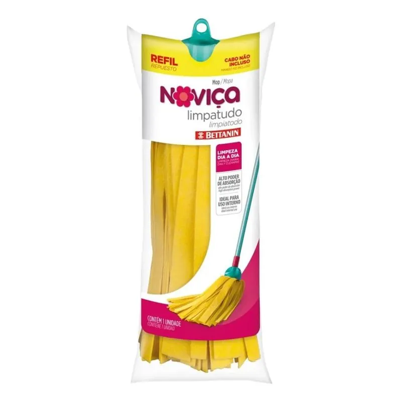 5x Refil Mop Esfregão Limpa Tudo Noviça Bettanin