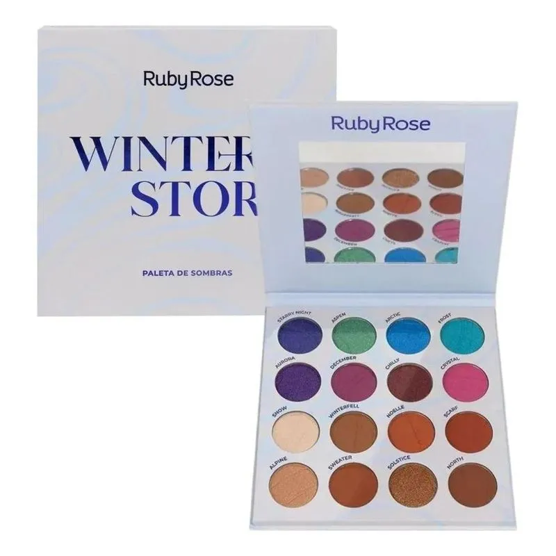10x Paleta De Sombras Ruby Rose Winter Storm 3,2g