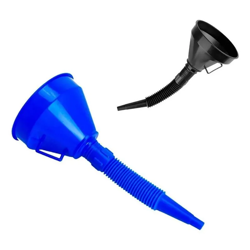 2x Funil Com Mangueira Flexível Para Uso Geral 14cm X 33cm
