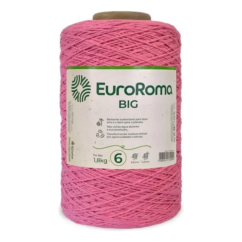 Barbante Euroroma 1,8kg Big Cone 6mm 1830 Rosa - 500