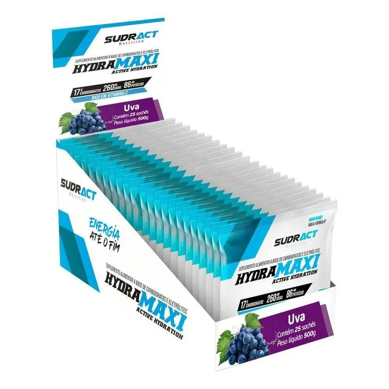 10x Isotônico Sudract Hydramaxi Display Sabor Uva