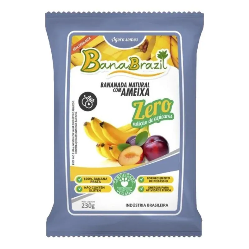 5x Doce De Bananinha Natural Diet Sem Açúcar Banabrazil Ze