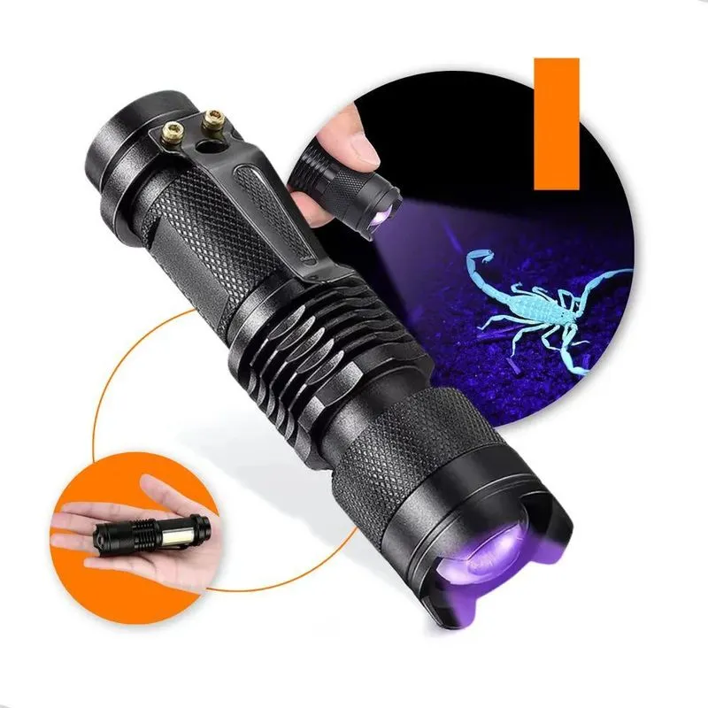 5x Polaris Shop Lanterna Uv Led T6 Ultravioleta Luz Negra Ro