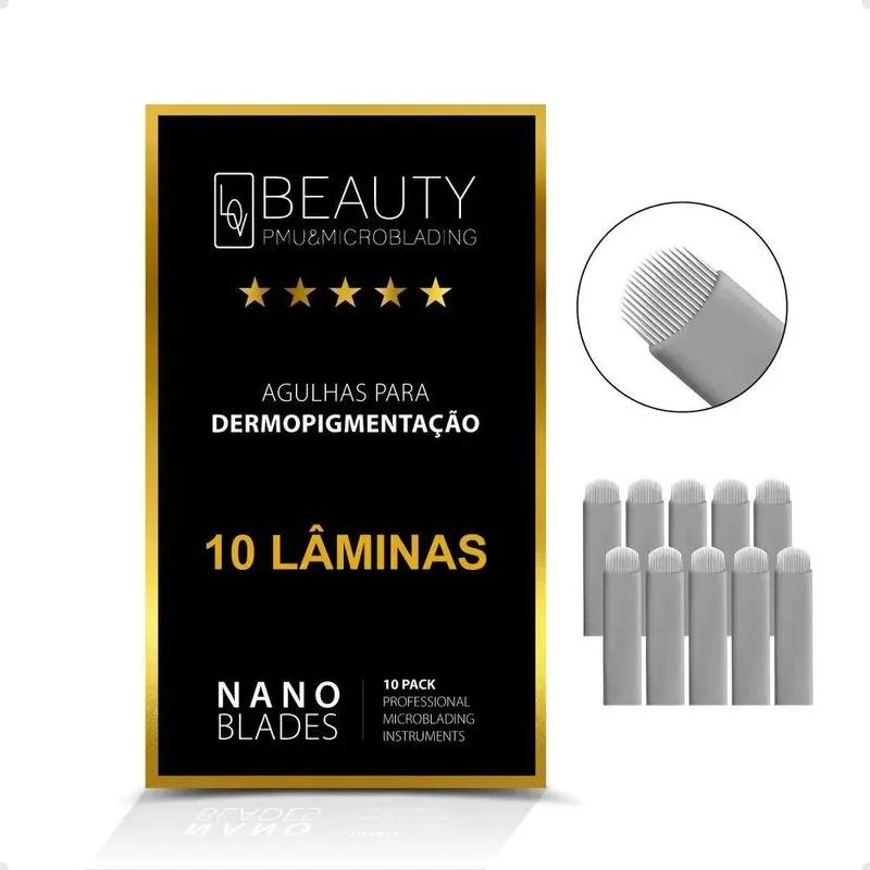 2x 10 Lâminas Lovbeauty Nano Blade 18u 0.18mm Flex Ultra Fin