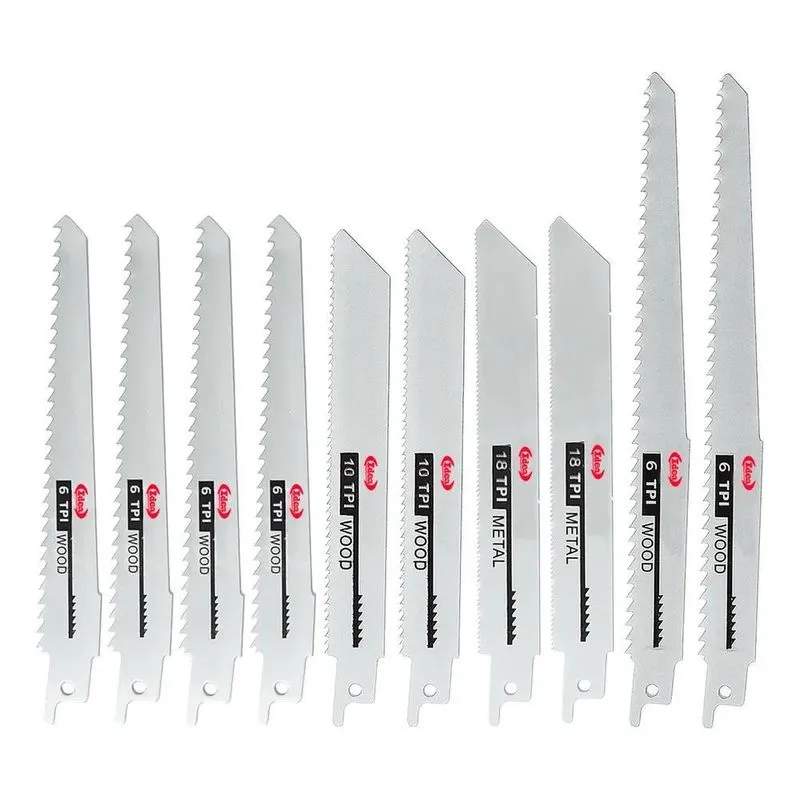10x Lâmina Serra Sabre 6-8 Polegadas Metal E Madeira C/10 P