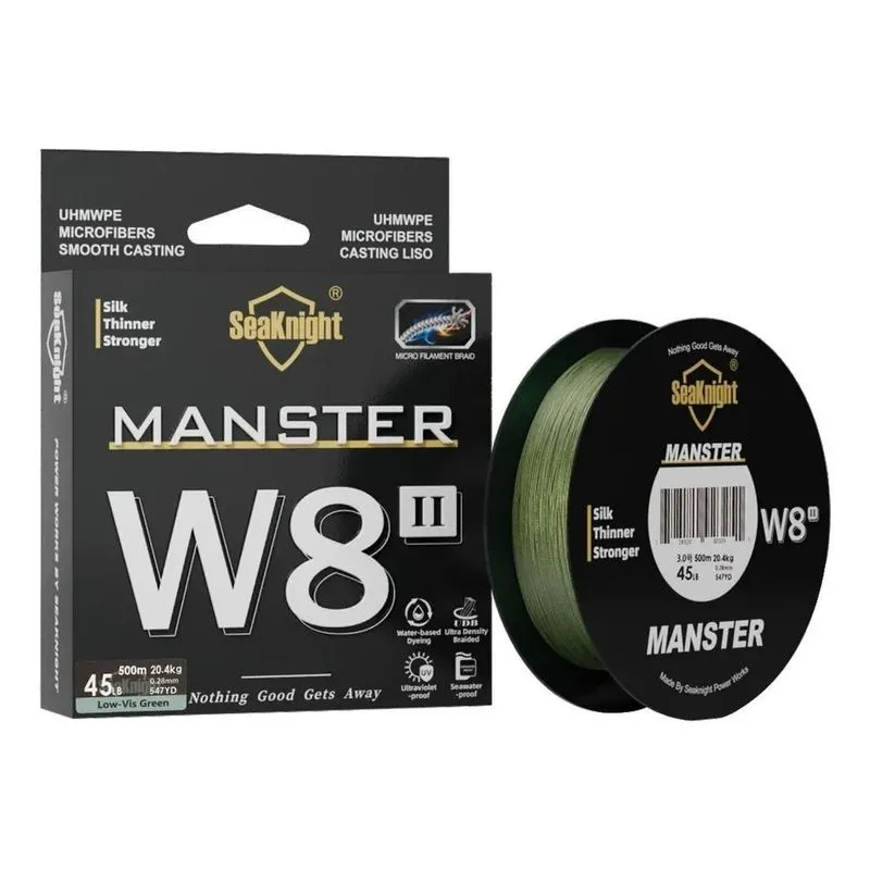 2x Linha Multifilamento 8 Fios 500m Verde - Escolha Seu Tama