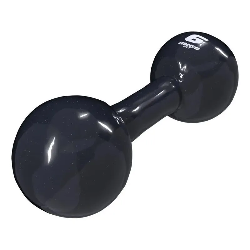 Halter 6kg Bola Emborrachados Rmg8 Fit Cor Preto