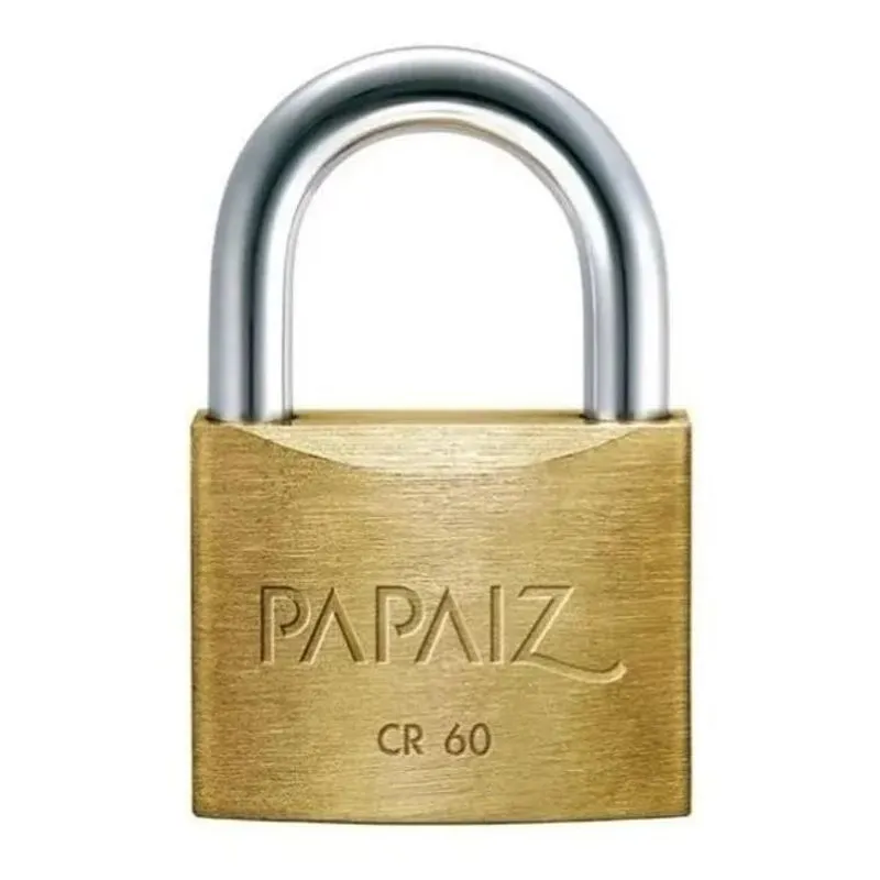 5x Cadeado Em Latão De Cr60 Com 2 Chaves Linha Clássica Papa