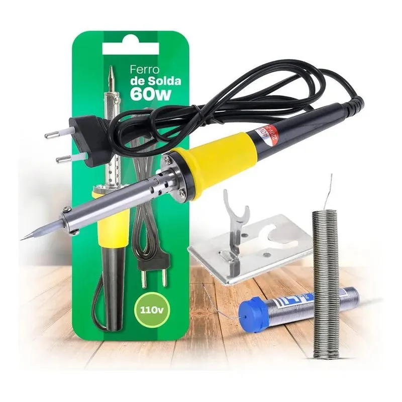 2x Kit Ferro De Solda 127v Profissional 60w Ponta Fina Solda