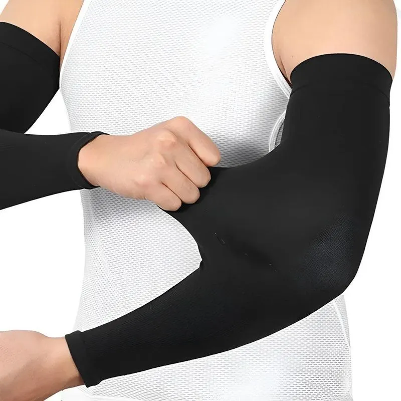 Manguito Proteção Solar UV Braço Moto Ciclismo Fat - Preto P