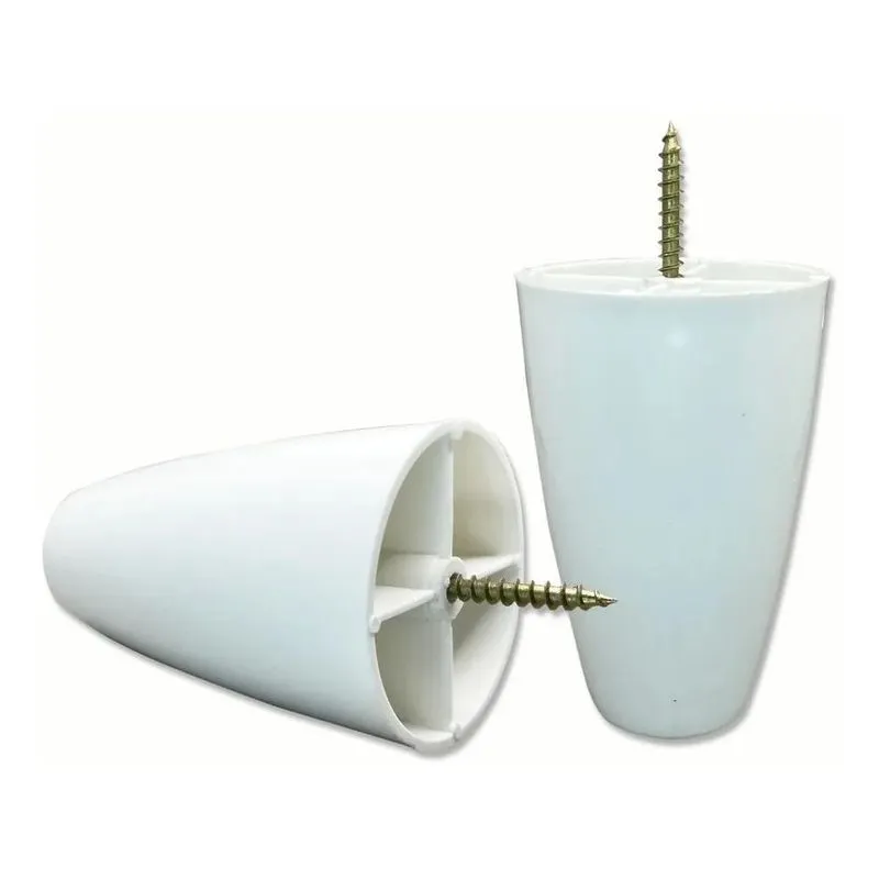 3x Pé Sofá Rack Comoda 8cm Plastico Pézinho Sapata 10un + Pa