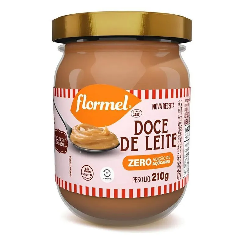 Doce De Leite Cremoso Zero Açúcar 210g Flormel