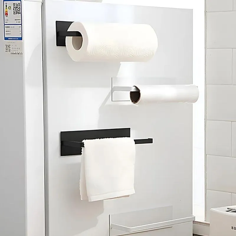 Suporte Papel Toalha Aço Multiuso Parede Com Adesivo Cozinha