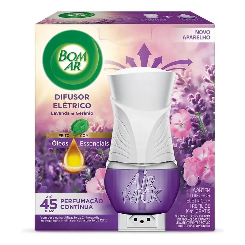 Air Wick Bom Ar Aparelho + Refil - Lavanda E Gerânio - Unida