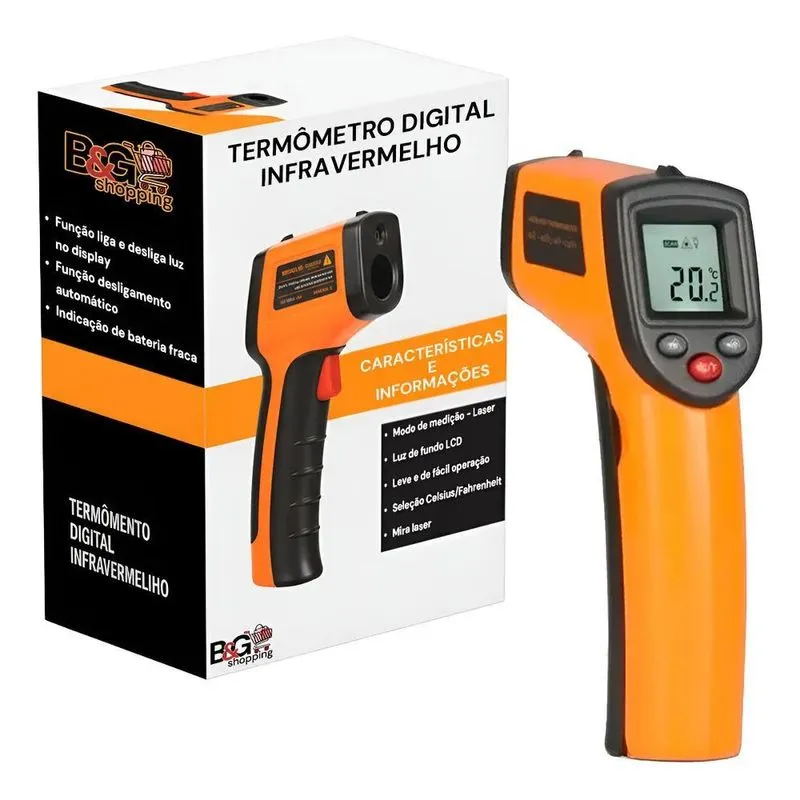 Termômetro Culinário Digital Laser Infravermelho -50º400º C