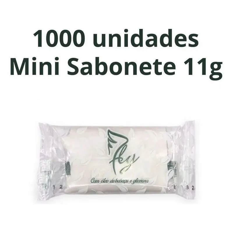 Kit 1000 Mini Sabonete 11g Pousada Hotel Motel Airbnb Doação