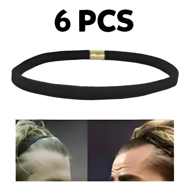 6 Elásticos Faixa Cabelo Headband Tiara Masculina Afro Puff