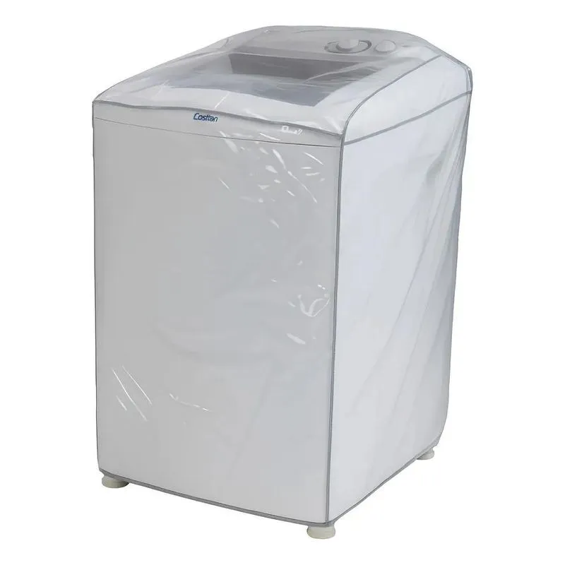 Capa Máquina De Lavar Roupas Pvc Transparente M 10kg À 14kg