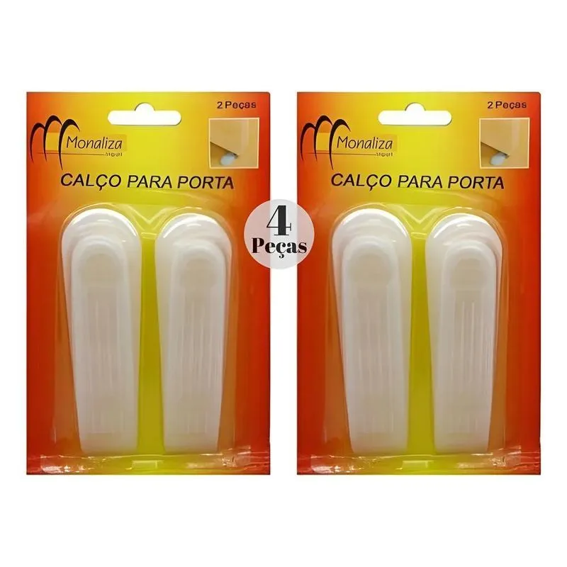 Kit 4 Prendedor Plástico Porta Janela Trava Calço Peso Bran